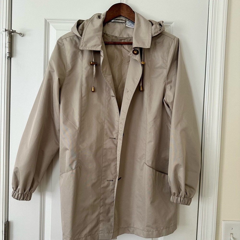 Women's Beige Hooded Jacket Blair Windbreaker